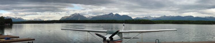 Panoramic shot of Lake Lucille in Wasilla