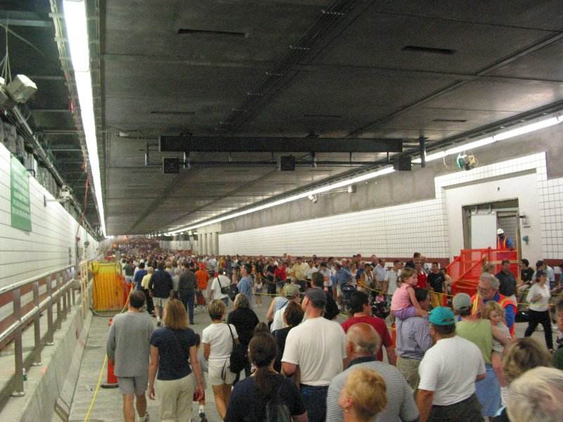 Walking in a Big Dig tunnel