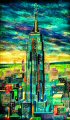 A painting of the Empire State Building in it's lobby