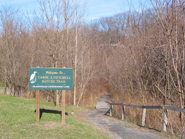 The start of the Carol J.Getchell Nature Trail