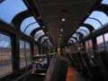 inside an Amtrak Superliner dome car