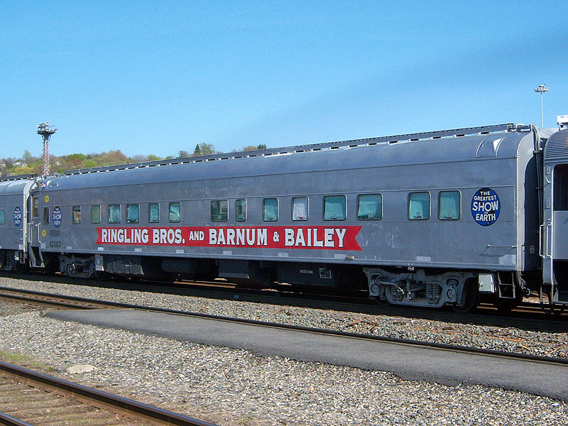 Ringling Bros red train coach