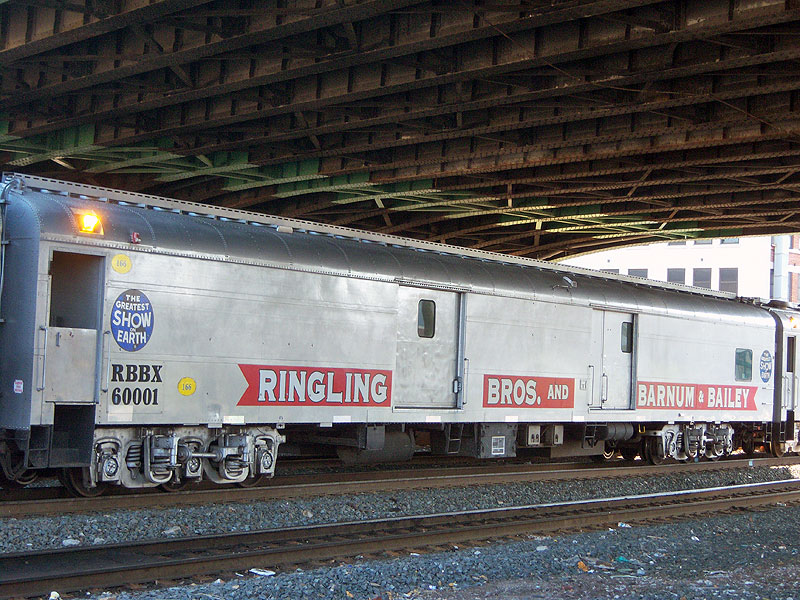 Ringling Bros red train coach