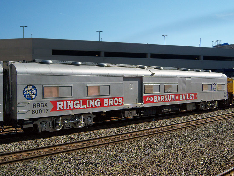 Ringling Bros red train coach