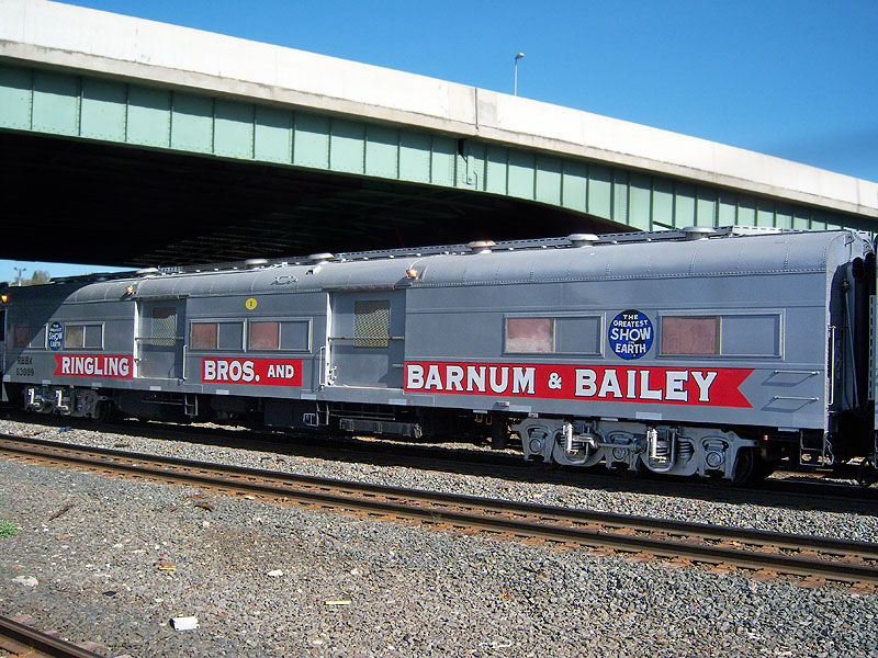 Ringling Bros red train coach