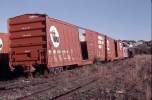 P&W damaged boxcar