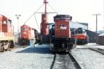 4 P&W locomotives in the Worcester yard