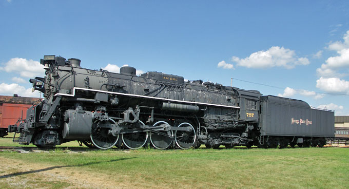 Nickle Plate 757 at the Railroad Museum of Pennsylvania