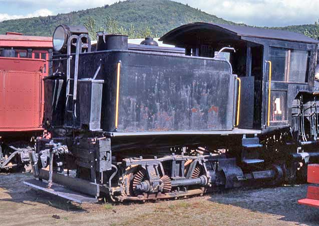 the tender and geared wheels of the Shay engine