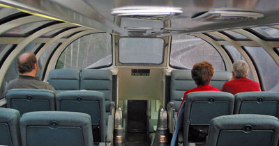 Inside a VIA Rail dome car