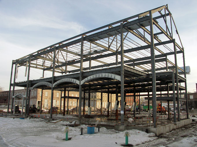 Fire Station under construction on Franklin St in Worcester MA