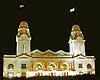 Restored Worcester Union Station at night