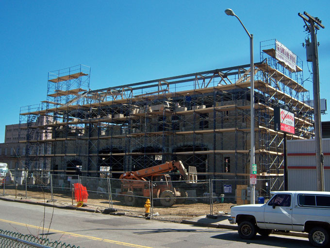 Fire Station under construction on Franklin St in Worcester MA