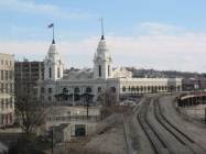 the station and northbound tracks