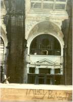 An archway inside the station before restoration